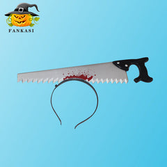 Halloween Horror Headband Props - Realistic Bloody Knife, Syringe, and Scissors Hair Accessories - Spooky Masquerade Costume Jewelry for Haunted House Pranks