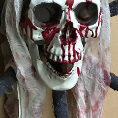 Bleeding Horror Skull Door Hanging - Animated "Six-Claw" Monster Wall Prop - Spooky Gore Decor for Escape Rooms, Haunted Houses, and Professional Halloween Spoof Displays