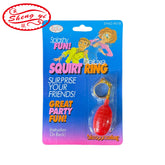 Classic Water Spray Ring Prank - Adjustable Silver-Tone Squirting Ring - Hilarious "Gotcha" Gag Toy for April Fool’s Day and Parties