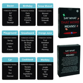 Interactive Word Association Card Game - 50-Card Vocabulary Party Game for Fast-Paced Multiplayer Fun