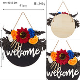 Spooky Skull Door Wreath - 16-inch Gothic Halloween Garland with Realistic Bone Accents - Horror-Themed Wall Decor for Haunted House Scenes and Party Entryways