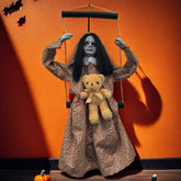 Lifelike Hanging Female Ghost Prop - 3-foot Spooky Phantom Pendant for Halloween Yard, Porch, and Haunted House Atmosphere - Ethereal Gothic Horror Decoration