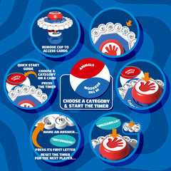 Rapid-Fire Alphabet Press Game - Fast-Paced Word Association Party Toy and Educational Family Board Game