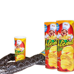 Jumping Spring Snake Potato Chip Can - Hilarious Pop-Out Prank Gift and Surprise Gag Toy for April Fools and Parties