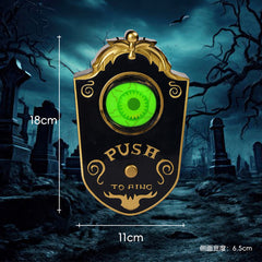 Animated "All-Seeing" One-Eyed Doorbell - Spooky Luminous Sound Ornament for Haunted Houses, Bar Entryways, and Tricky Halloween Porch Decor