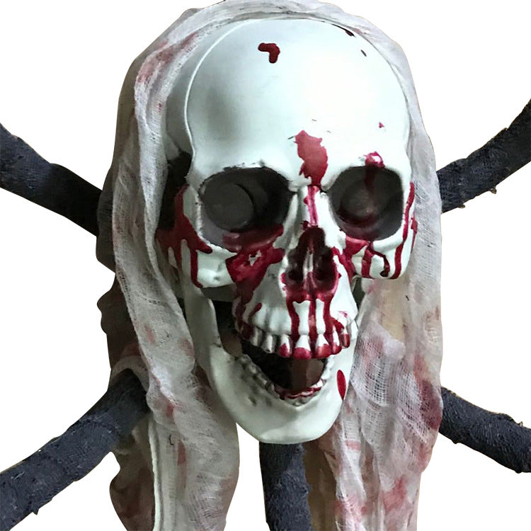 Bleeding Horror Skull Door Hanging - Animated "Six-Claw" Monster Wall Prop - Spooky Gore Decor for Escape Rooms, Haunted Houses, and Professional Halloween Spoof Displays
