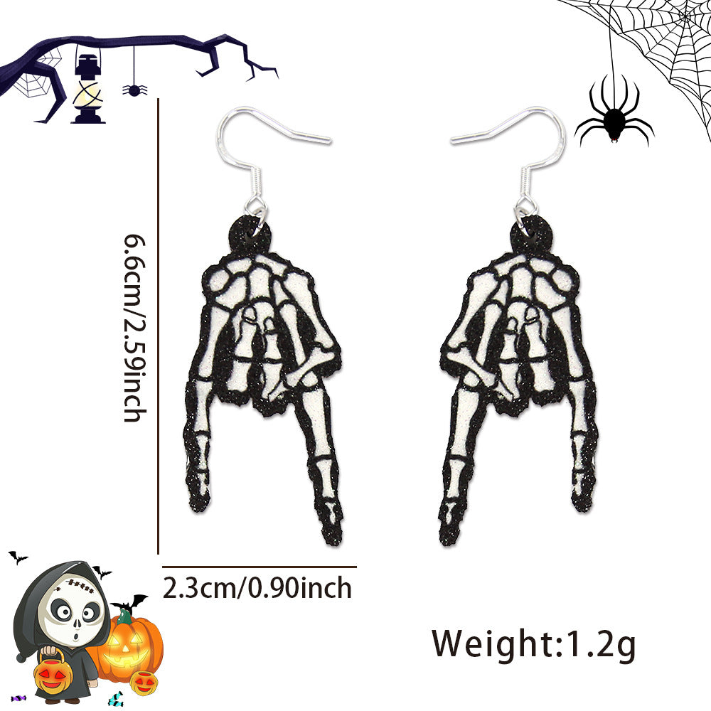 Spooky Halloween Drop Earrings - Novelty Spider and Bat Dangle Jewelry for Women and Kids - Fun Horror-Themed Party Accessories