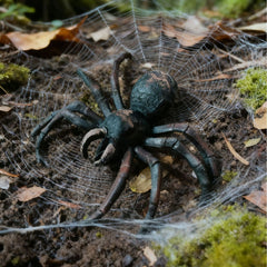 Giant Stretchable Spider Web Decoration - Classic Black Cobweb Prop for Halloween Haunted Houses, Outdoor Yards, and Party Pranks