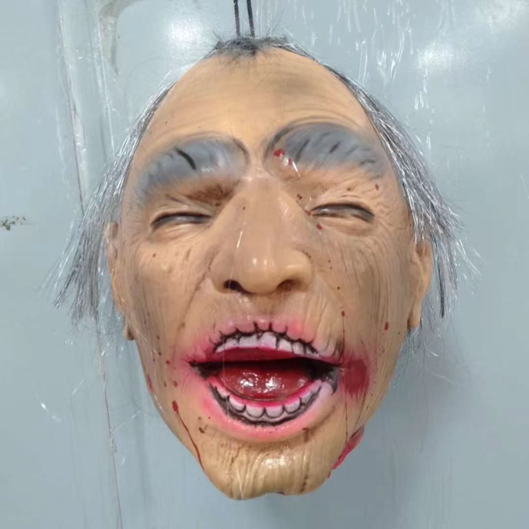 Life-Size Severed Head Horror Prop - Realistic Gory Decapitated Doll for Haunted Houses, Escape Rooms, and Halloween Bar Decor - Professional Grade Slasher Movie Atmosphere Prop