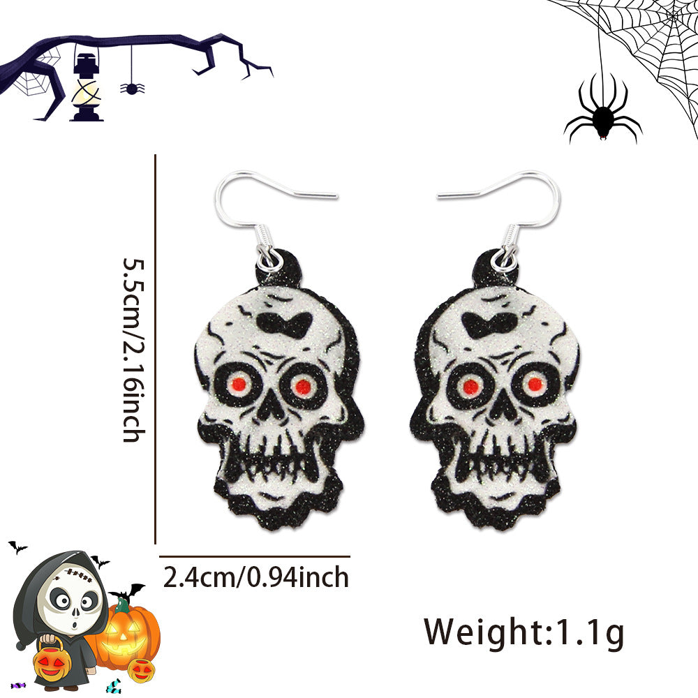 Spooky Halloween Drop Earrings - Novelty Spider and Bat Dangle Jewelry for Women and Kids - Fun Horror-Themed Party Accessories