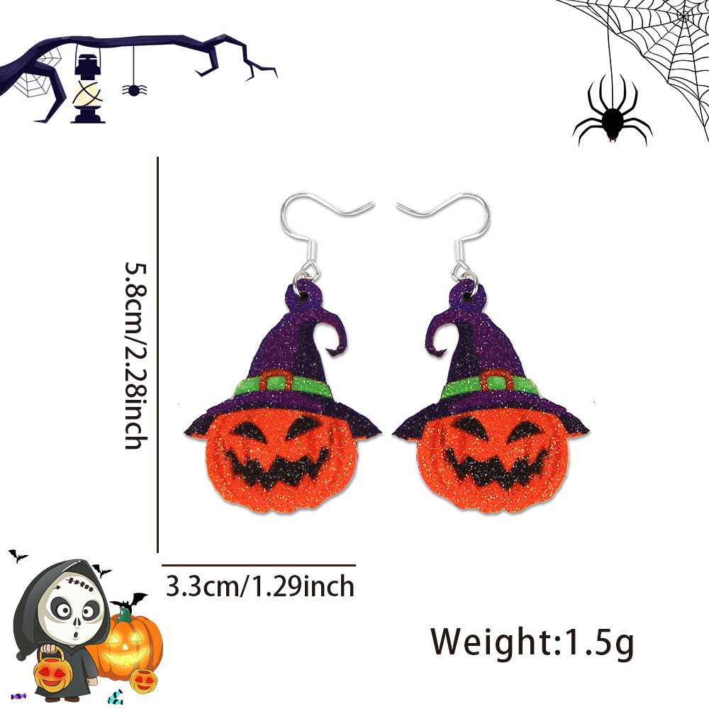 Spooky Halloween Drop Earrings - Novelty Spider and Bat Dangle Jewelry for Women and Kids - Fun Horror-Themed Party Accessories