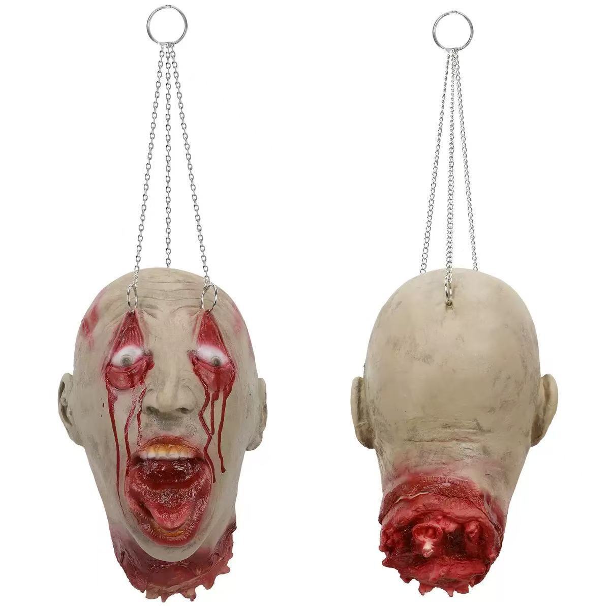 Life-Size Severed Head Horror Prop - Realistic Gory Decapitated Doll for Haunted Houses, Escape Rooms, and Halloween Bar Decor - Professional Grade Slasher Movie Atmosphere Prop