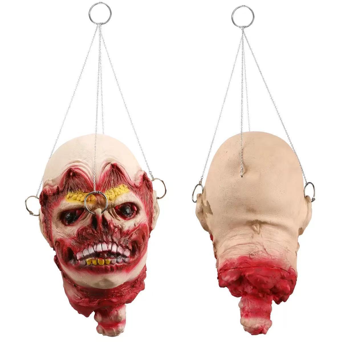 Life-Size Severed Head Horror Prop - Realistic Gory Decapitated Doll for Haunted Houses, Escape Rooms, and Halloween Bar Decor - Professional Grade Slasher Movie Atmosphere Prop