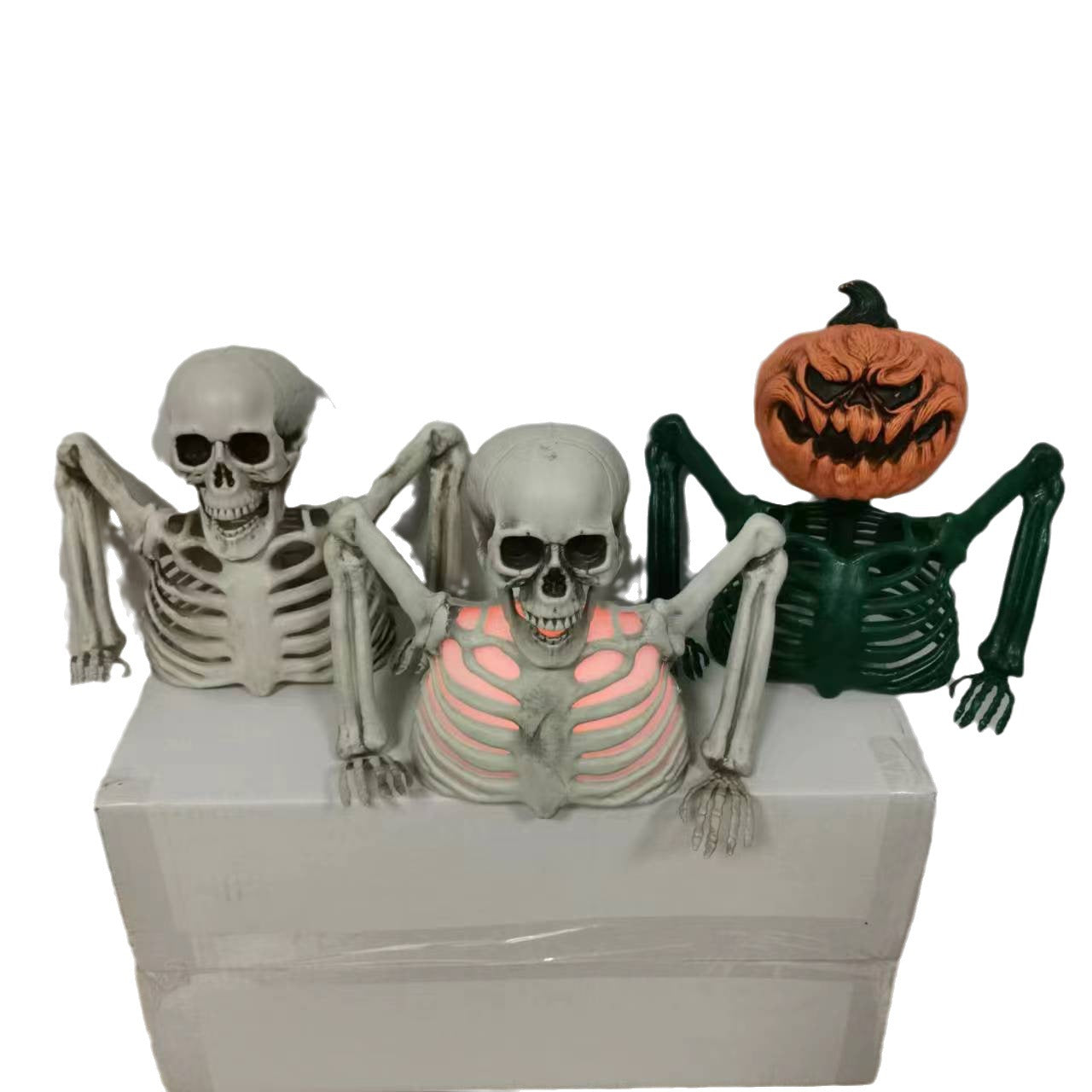 Half-Body Skeleton Groundbreaker - 35-inch Life-Size Haunted House Prop - Realistic Human Torso Skeleton for Graveyard Scenes, Halloween Garden Decor, and Spooky Partitions