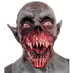 Nightstalker Vampire Zombie Mask - Hand-Painted Realistic Latex Horror Mask for Halloween Cosplay, Haunted Houses, and High-Intensity Scare Events