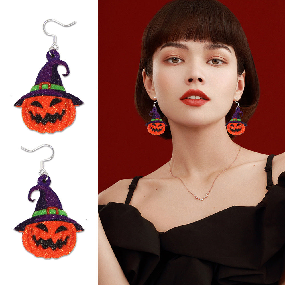 Spooky Halloween Drop Earrings - Novelty Spider and Bat Dangle Jewelry for Women and Kids - Fun Horror-Themed Party Accessories
