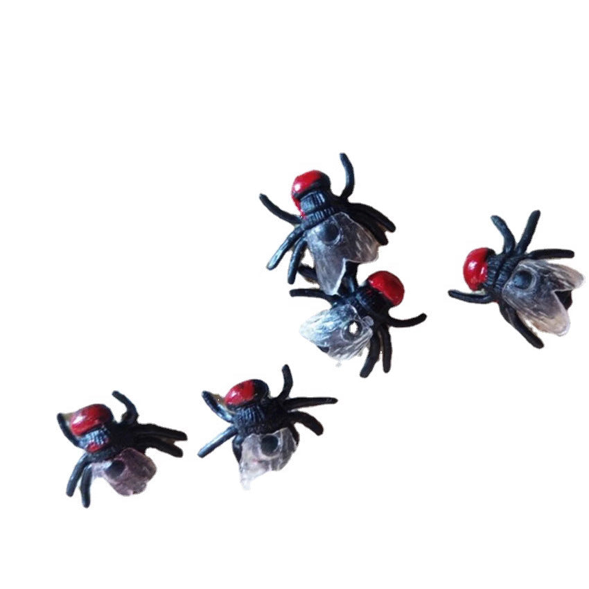 Realistic Simulation Fly Set - 100pcs Tiny Plastic Housefly Props for Hilarious April Fool’s Pranks and Gag Decorations