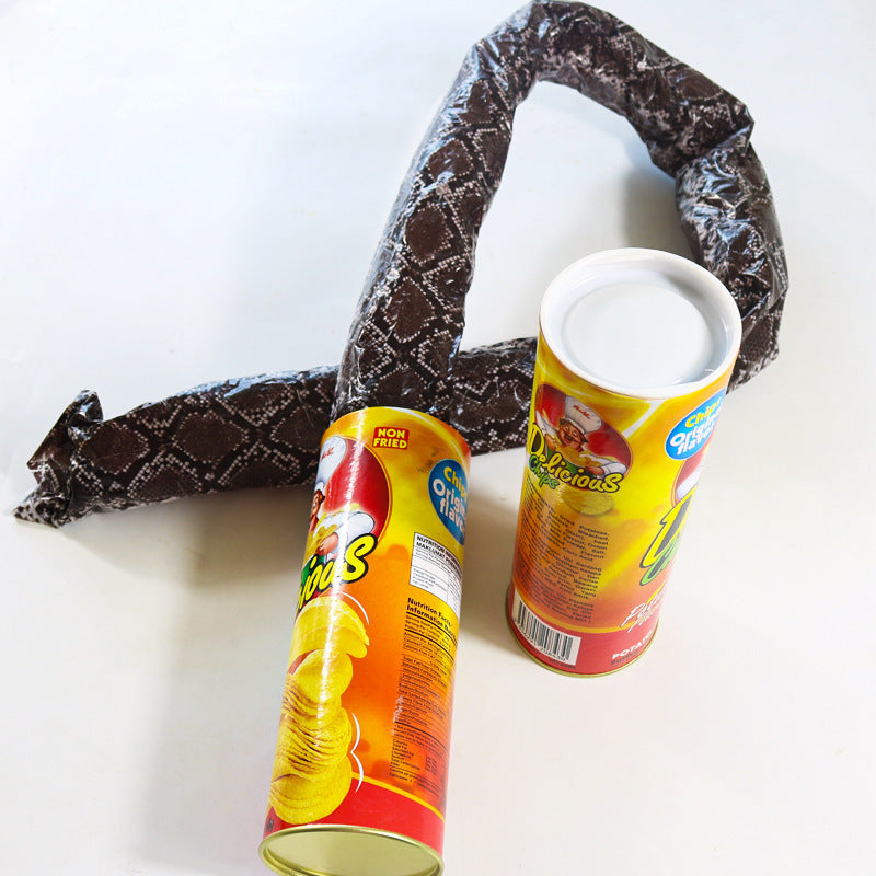 Jumping Spring Snake Potato Chip Can - Hilarious Pop-Out Prank Gift and Surprise Gag Toy for April Fools and Parties