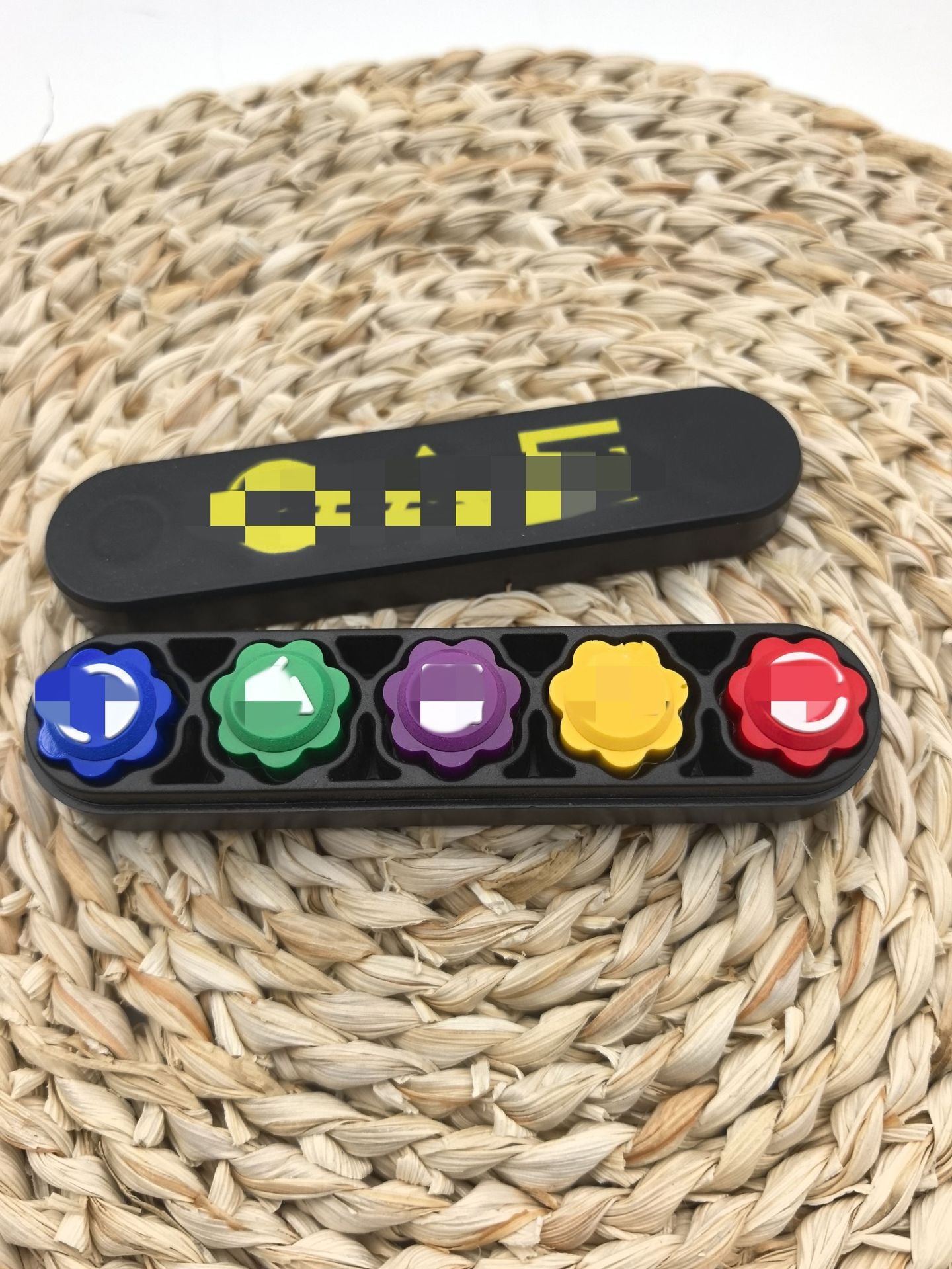 Traditional Korean Jacks Game Set - Hand-Stitched Fabric Weighted Stones for Stress Relief and Indoor Party Fun