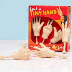 Mini Finger Hand Wand Set - Hilarious "Thumbs Up" and Waving Hand Props - Tiny Finger Puppets & Funny Gag Gift for Kids and Adults