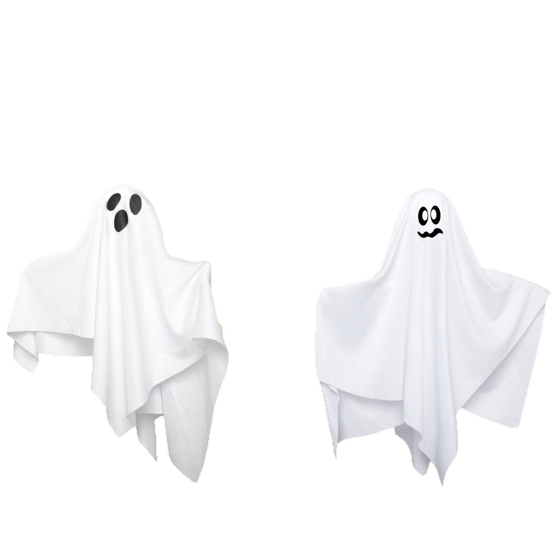 Spooky Floating White Hanging Ghosts - Versatile Expression Ghost Pendants for Halloween Porch, Yard, and Haunted House Atmosphere Decor