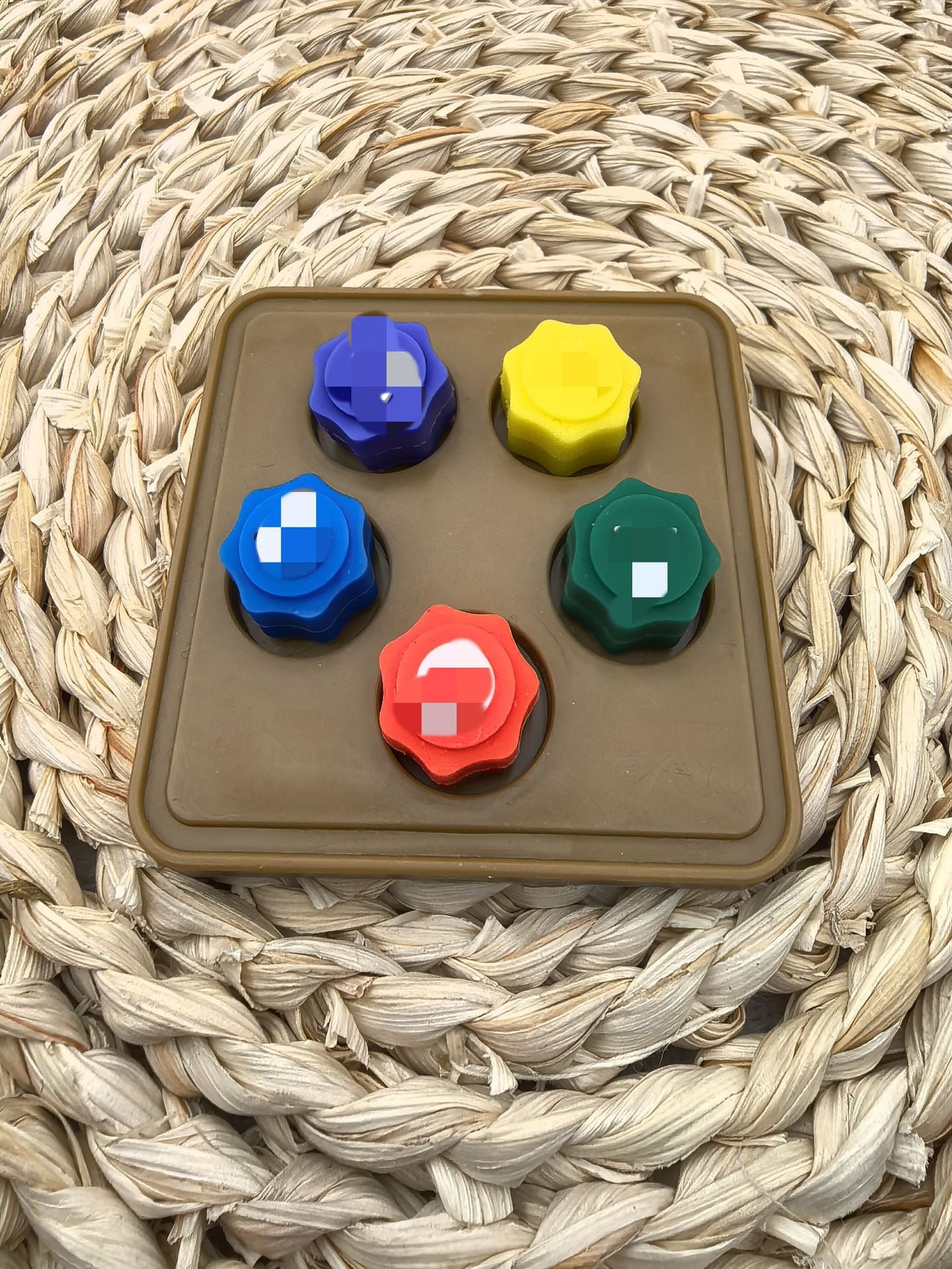 Traditional Korean Jacks Game Set - Hand-Stitched Fabric Weighted Stones for Stress Relief and Indoor Party Fun
