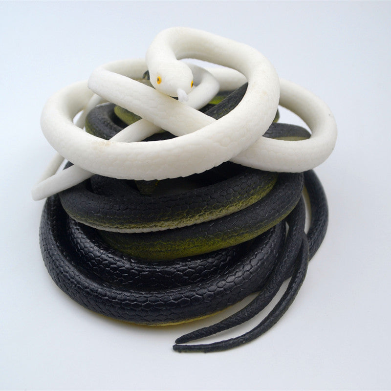 Realistic Giant Cobra Prop - 50-Inch Extra-Large Simulated Snake for Halloween Decor, Stage Performances, and Garden Protection