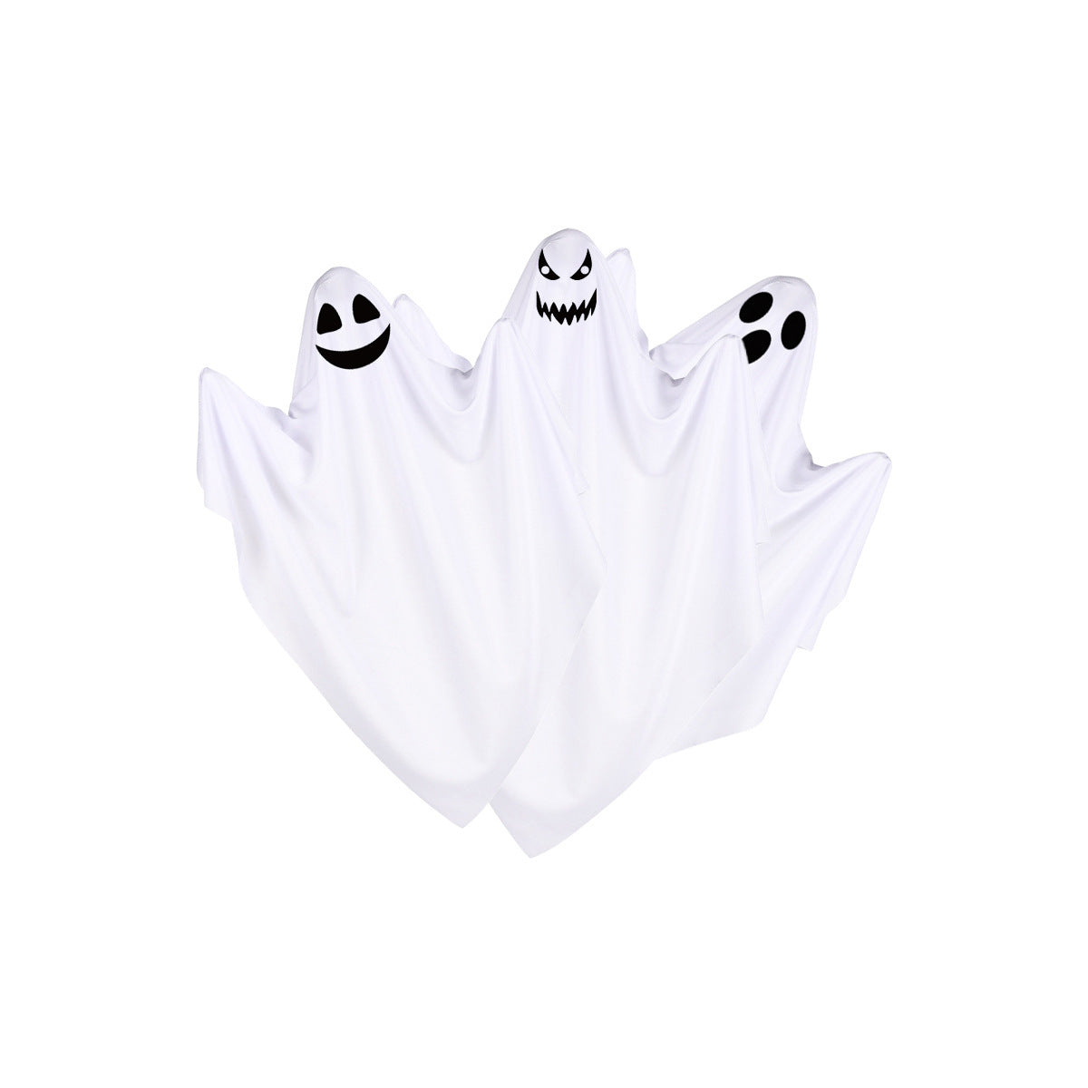 Spooky Floating White Hanging Ghosts - Versatile Expression Ghost Pendants for Halloween Porch, Yard, and Haunted House Atmosphere Decor