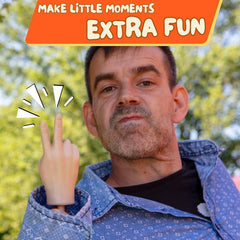 Mini Finger Hand Wand Set - Hilarious "Thumbs Up" and Waving Hand Props - Tiny Finger Puppets & Funny Gag Gift for Kids and Adults
