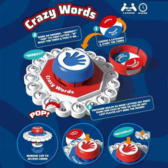 Rapid-Fire Alphabet Press Game - Fast-Paced Word Association Party Toy and Educational Family Board Game