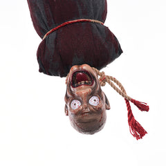 Animated Hanging Mummy Ghost - Sound-Activated Shaking Skeleton with Eerie Screams & Glowing Eyes - 5-Foot Professional Haunted House Prop & Spooky Halloween Party Decor