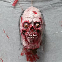 Life-Size Severed Head Horror Prop - Realistic Gory Decapitated Doll for Haunted Houses, Escape Rooms, and Halloween Bar Decor - Professional Grade Slasher Movie Atmosphere Prop