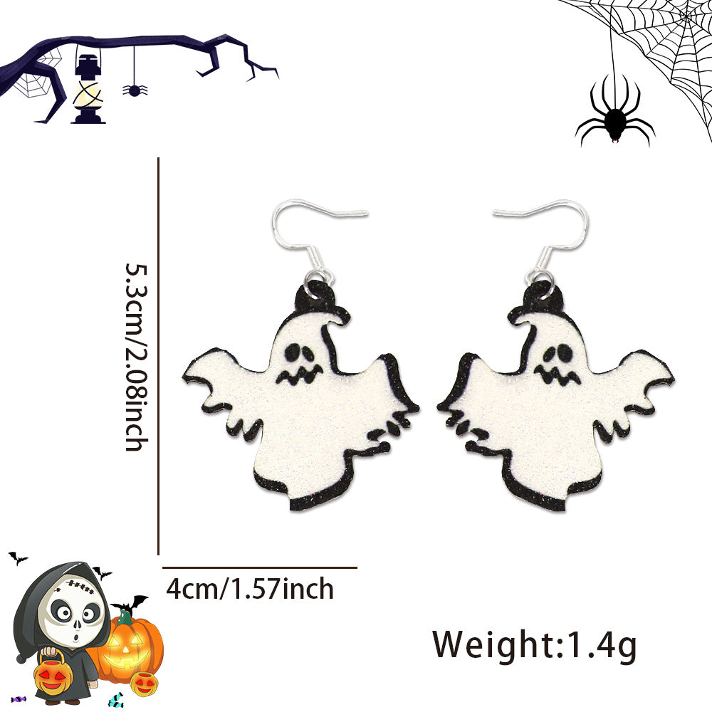 Spooky Halloween Drop Earrings - Novelty Spider and Bat Dangle Jewelry for Women and Kids - Fun Horror-Themed Party Accessories