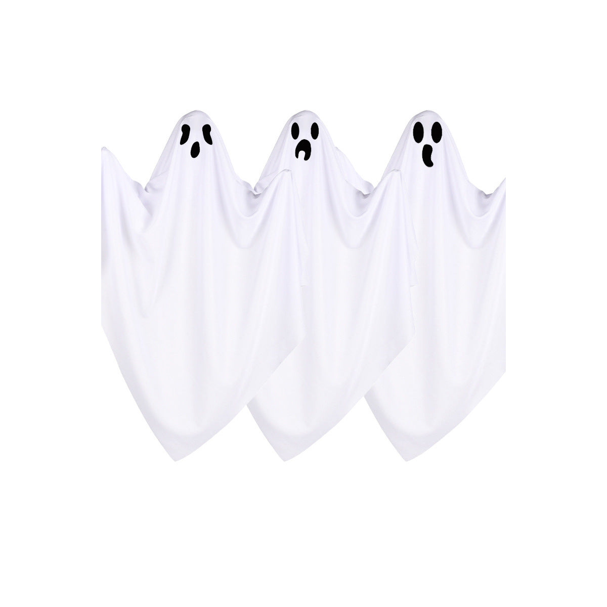 Spooky Floating White Hanging Ghosts - Versatile Expression Ghost Pendants for Halloween Porch, Yard, and Haunted House Atmosphere Decor