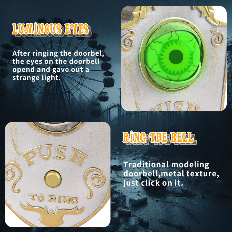 Animated "All-Seeing" One-Eyed Doorbell - Spooky Luminous Sound Ornament for Haunted Houses, Bar Entryways, and Tricky Halloween Porch Decor