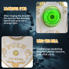 Animated "All-Seeing" One-Eyed Doorbell - Spooky Luminous Sound Ornament for Haunted Houses, Bar Entryways, and Tricky Halloween Porch Decor