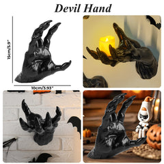Halloween Demon Hand Desktop Ornament - Realistic Horror Prosthetic Hand Prop for Haunted Houses, Gothic Desks, and Secret Room Scene Decor